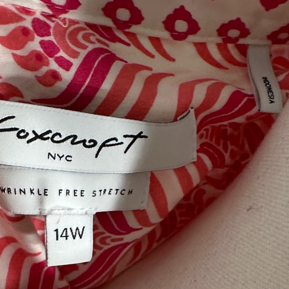 Foxcroft Pink and White Patterned Blouse - Picture 2 of 14